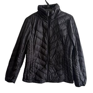 London Fog Size Medium Black Down Filled Jacket Outdoor Winter Neutral Travel